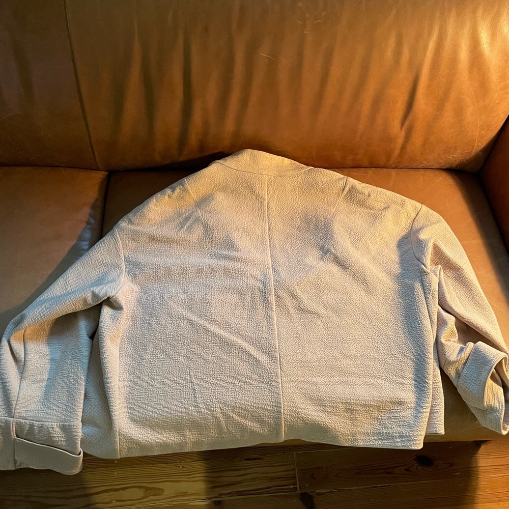 H&M bomber overcoat chore jacket large pockets off white cream shirt minimal - Picture 6 of 13